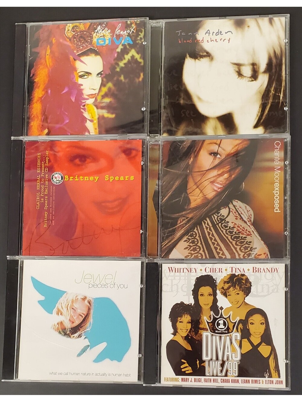 6 Pop Female Artists CDs - Annie Lennox, Jan Arden, Britney Spears, Jewel+ VG
